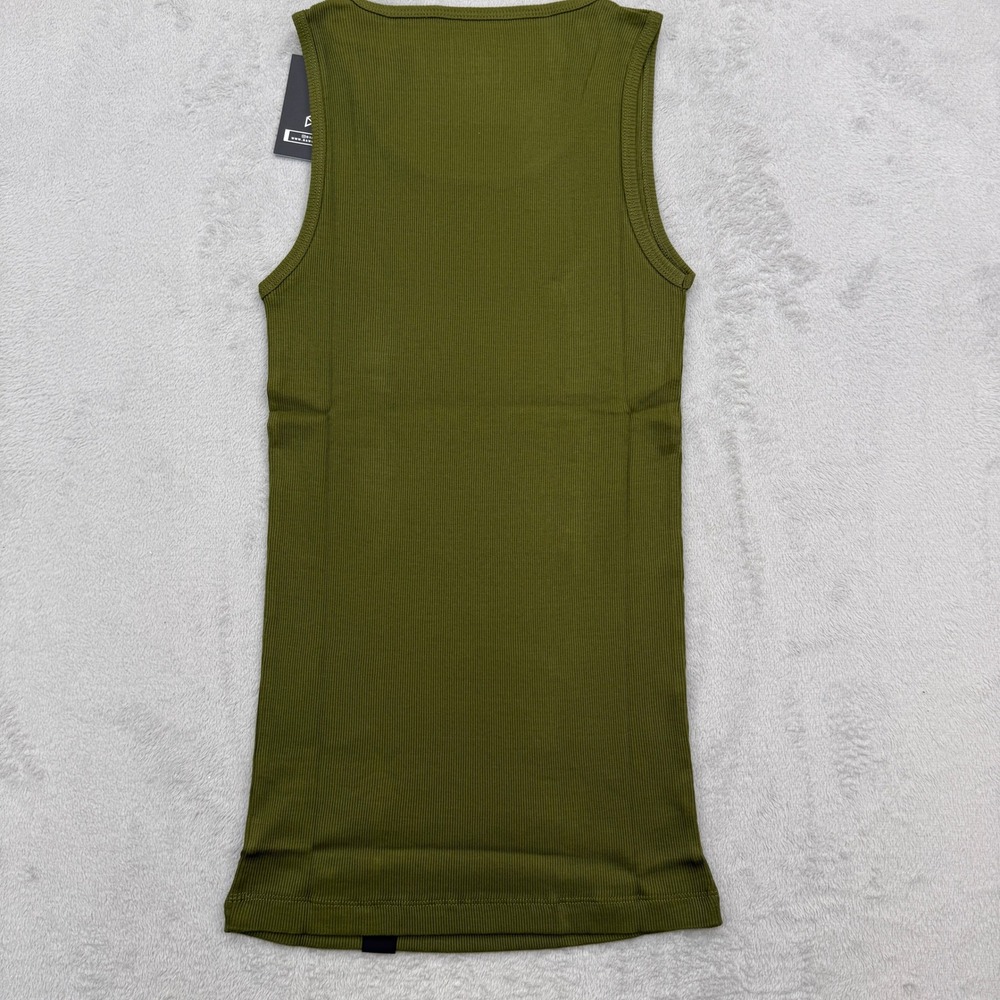 Rawgear Tank Top Mens Small Olive Green Ribbed Cotton Athletic Workout Muscle - Picture 2 of 6